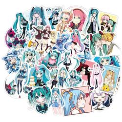 Hatsune Miku anime waterproof stickers (50pcs a set)