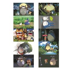 TOTORO anime crystal card stickers 8.7*5.5cm 10 pcs a set