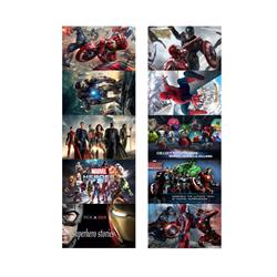 Avengers anime crystal card stickers 8.7*5.5cm 10 pcs a set
