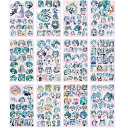 Hatsune Miku anime beautifully stickers pack of 12, 21*12cm