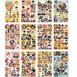 Haikyuu anime beautifully stickers pack of 12, 21*12cm
