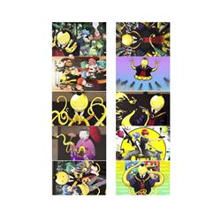 Assassination Classroom anime crystal card stickers 8.7*5.5cm 10 pcs a set