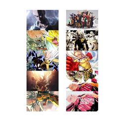 One Punch Man anime crystal card stickers 8.7*5.5cm 10 pcs a set