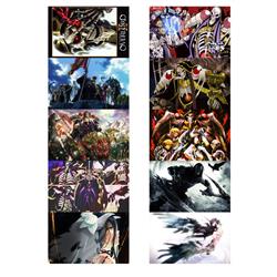 Overlord anime crystal card stickers 8.7*5.5cm 10 pcs a set