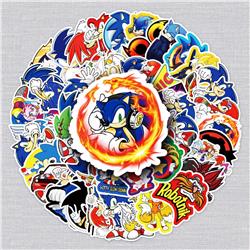 Sonic anime waterproof stickers (51pcs a set)