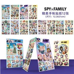 SPY×FAMILY anime beautifully stickers pack of 12, 21*12.3cm