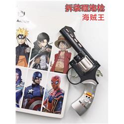 One Piece anime assembly of cannon smashing gun toys