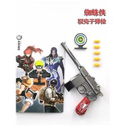 spider man anime shell mounted bullet gun toy