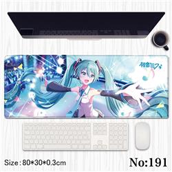 Hatsune Miku anime Mouse pad 80*30*0.3cm