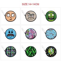 Rick and Morty anime pu wallet 14*14cm