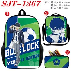 Blue Lock anime backpack+ lunch bag+pencil bag