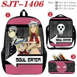 soul eater anime backpack+ lunch bag+pencil bag