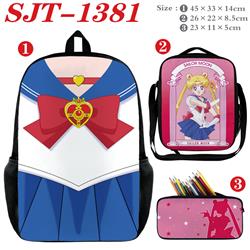Sailor Moon Crystal anime backpack+ lunch bag+pencil bag