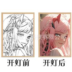 Darling In The Franxx anime light painting A4(21cm*28.5cm）