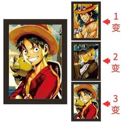 One Piece anime 3D frame painting 33*43cm (core black frame）