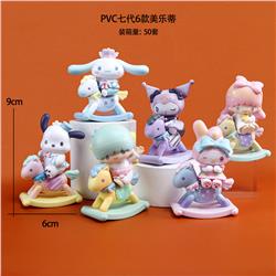 Kuromi anime figure 9cm 7 pcs a set