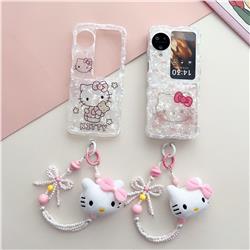 hello kitty anime Phone case+pendant( OPPO find N3 Flip)