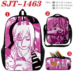 chainsaw man anime backpack+ lunch bag+pencil bag