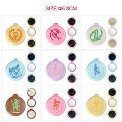 Sailor Moon Crystal anime multi functional small mirror and comb 5 pcs a set