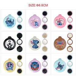 stitch anime multi functional small mirror and comb 5 pcs a set