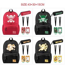 One Piece anime backpack+pencil bag+ID set