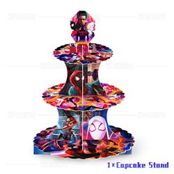 spider man anime cupcake stand 10 pcs