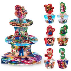 Super Mario anime cupcake stand+ tapcoke wroppers+small plug10 pcs