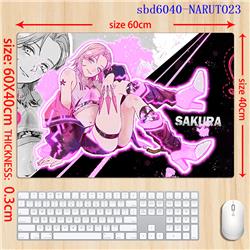 Naruto anime mouse pad 60*40*0.3cm（lockrand）