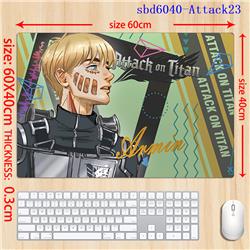 Attack on Titan anime mouse pad 60*40*0.3cm（lockrand）