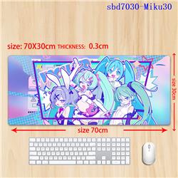 Hatsune Miku anime mouse pad 70*30*0.3cm（lockrand）