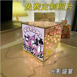 Kuromi anime DIY Rubik's Cube Tulip Lamp 21 flowers(pink/blue)