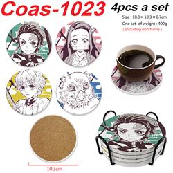 Demon slayer kimets anime coaster 4pcs a set