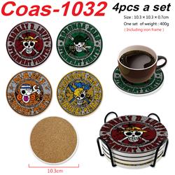 One Piece anime coaster 4pcs a set