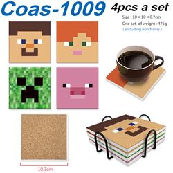 Minecraft anime coaster 4pcs a set