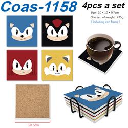 Sonic anime coaster 4pcs a set