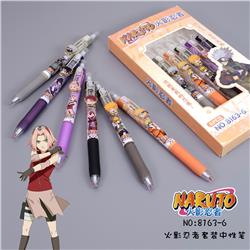 Naruto anime neutral pen 0.5mm black 6pcs a set