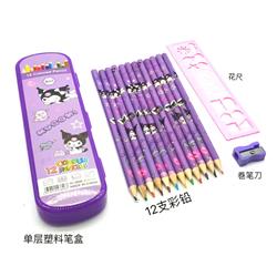 Kuromi anime colored pencil set