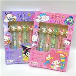 Kuromi anime neutral pen 6pcs a set