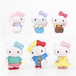 hello kitty anime figure set 6-7cm 6pcs a set