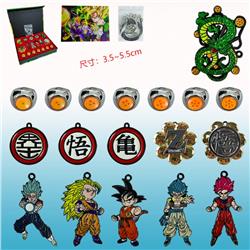 Dragon ball anime necklace+ring 18pcs a set