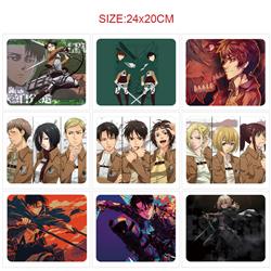 Attack on Titan anime Mouse pad 24*20cm 5pcs a set