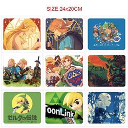 The legend of zelda anime Mouse pad 24*20cm 5pcs a set