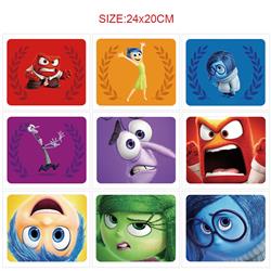 Inside out anime Mouse pad 24*20cm 5pcs a set