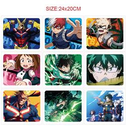 My hero academia anime Mouse pad 24*20cm 5pcs a set