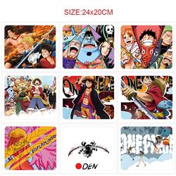 One piece anime Mouse pad 24*20cm 5pcs a set