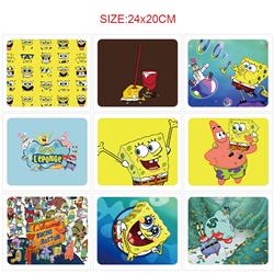 spongBob anime Mouse pad 24*20cm 5pcs a set