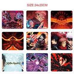 jujutsu kaisen anime Mouse pad 24*20cm 5pcs a set