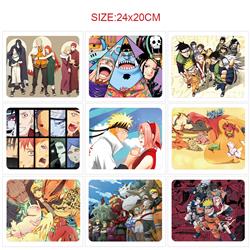 Naruto anime Mouse pad 24*20cm 5pcs a set