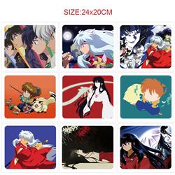 Inuyasha anime Mouse pad 24*20cm 5pcs a set