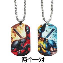 Deadpool anime necklace  2 pcs a set